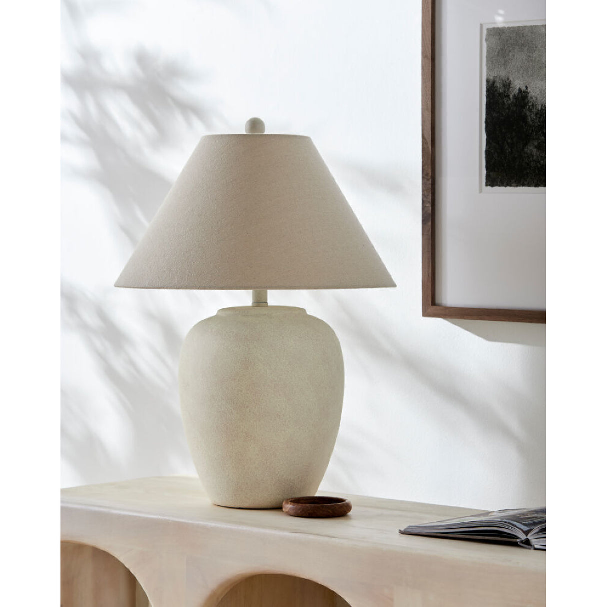 Modern European furniture - Antiqued White Ceramic Table Lamp - www.oroa.com | Oroa.com