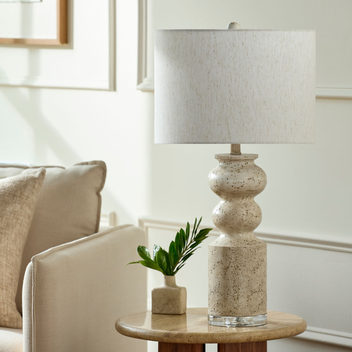 Modern European furniture - Cream Layered Base Table Lamp - www.oroa.com | Oroa.com