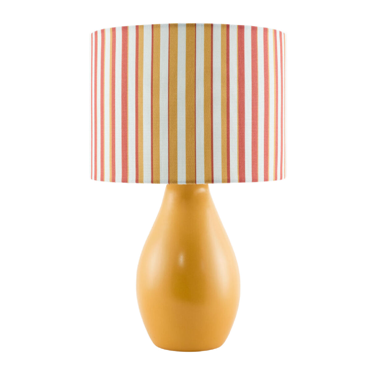 Modern European furniture - Striped Linen Ceramic Table Lamp - www.oroa.com | Oroa.com