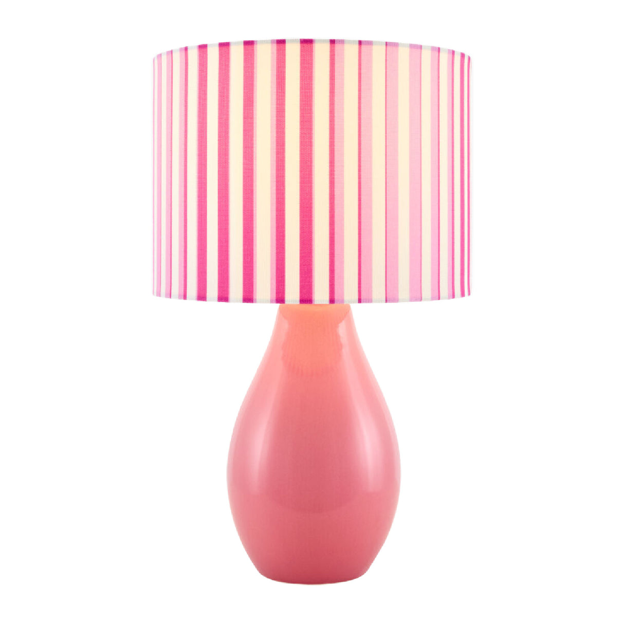 Modern European furniture - Striped Linen Ceramic Table Lamp - www.oroa.com | Oroa.com