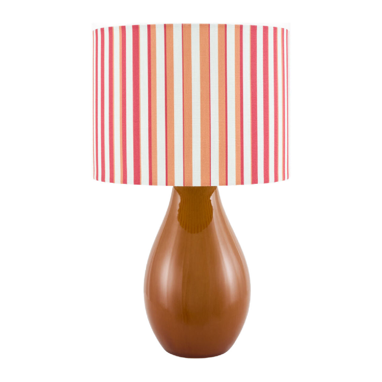 Modern European furniture - Striped Linen Ceramic Table Lamp - www.oroa.com | Oroa.com