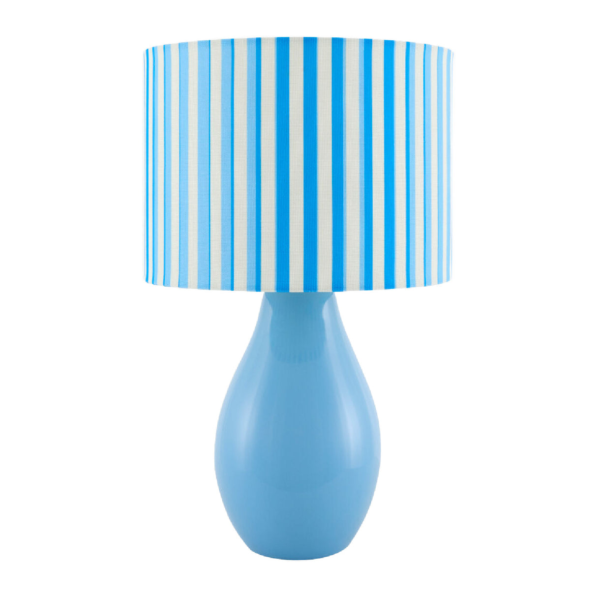 Modern European furniture - Striped Linen Ceramic Table Lamp - www.oroa.com | Oroa.com