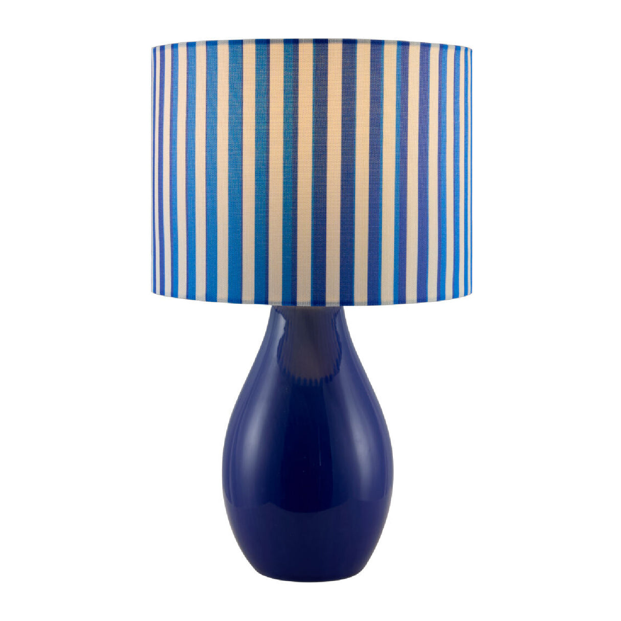 Modern European furniture - Striped Linen Ceramic Table Lamp - www.oroa.com | Oroa.com