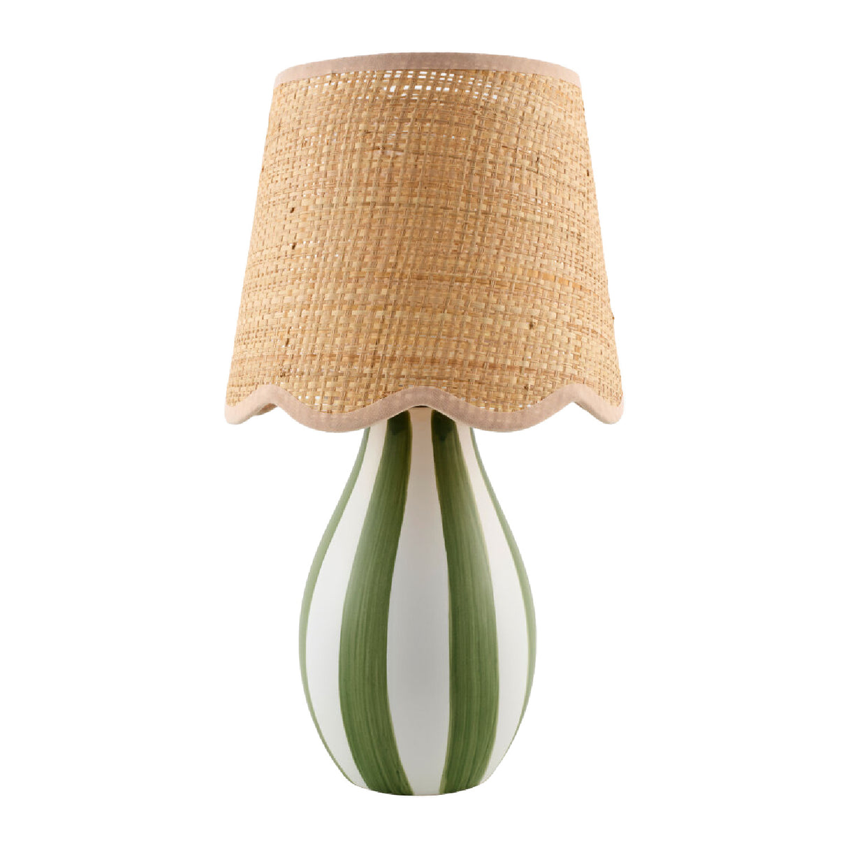 Modern European furniture - Striped Ceramic Seagrass Table Lamp - www.oroa.com | Oroa.com