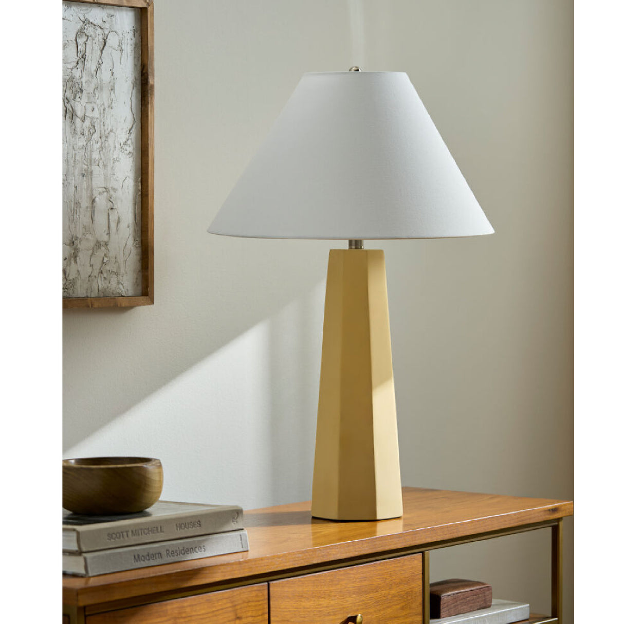 Modern European furniture - Painted Cement Linen Table Lamp - www.oroa.com | Oroa.com