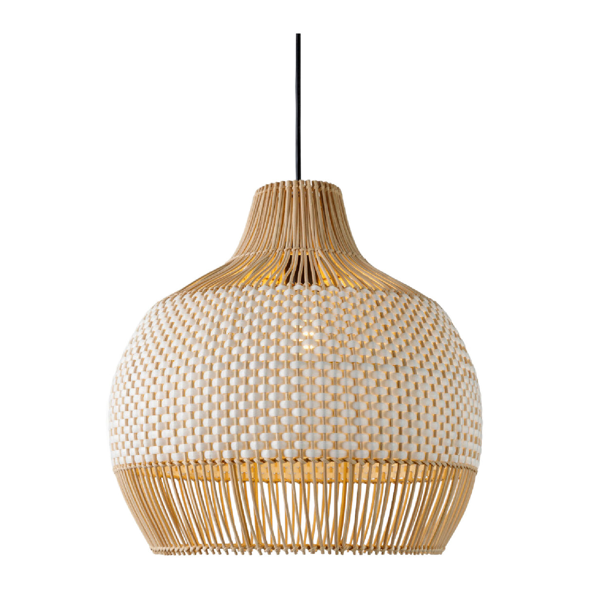 Two-Toned Braided Rattan Pendant Lamp | Oroa.com