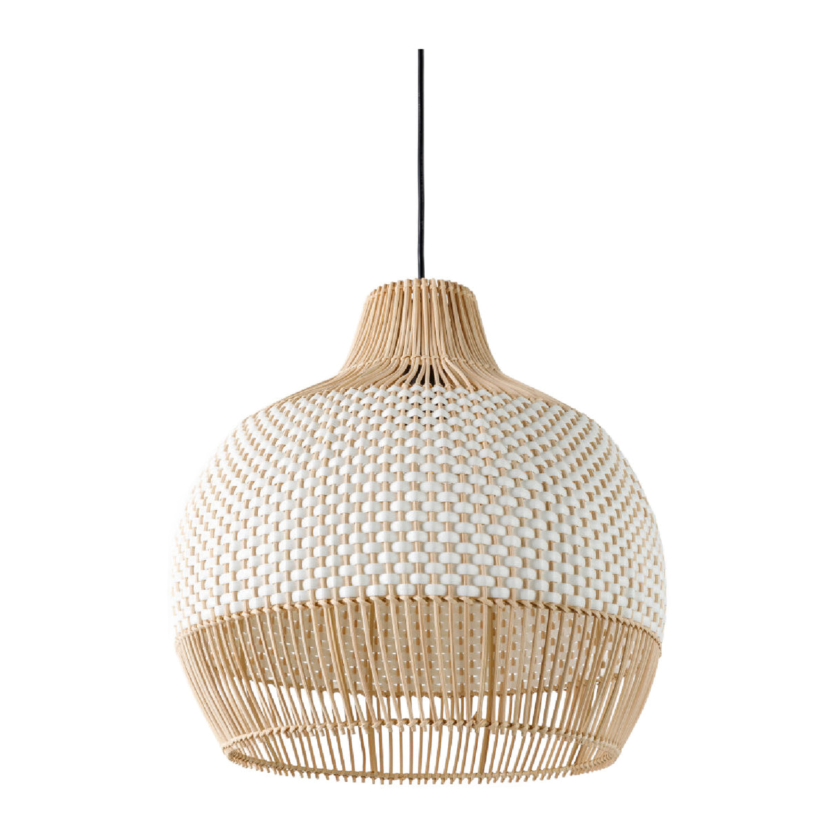 Modern European furniture - Two-Toned Braided Rattan Pendant Lamp - www.oroa.com | Oroa.com