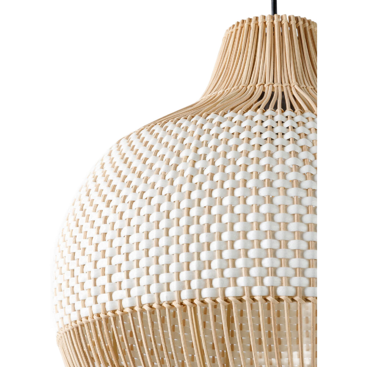 Two-Toned Braided Rattan Pendant Lamp | Oroa.com