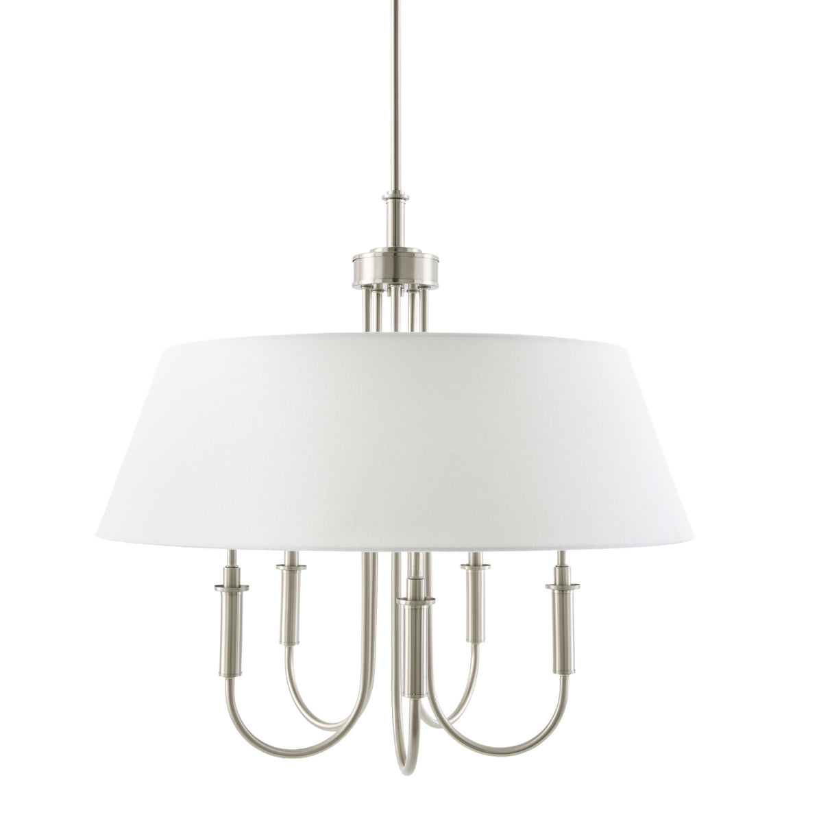 Modern European furniture - White Linen 5-Light Chandelier - www.oroa.com | Oroa.com