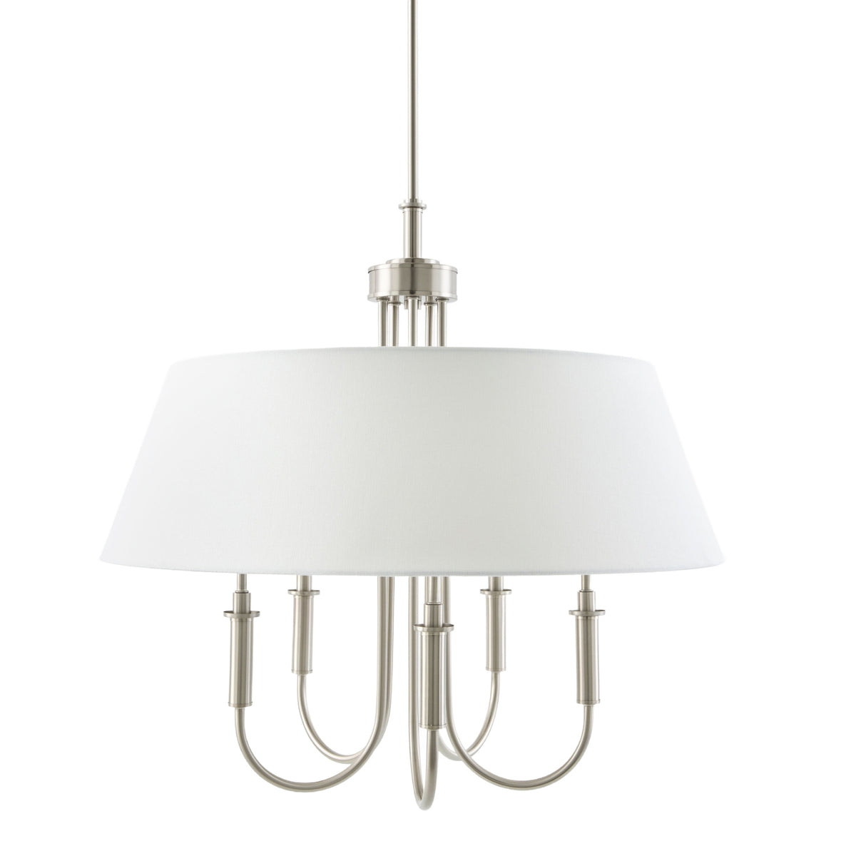 Modern European furniture - White Linen 5-Light Chandelier - www.oroa.com | Oroa.com