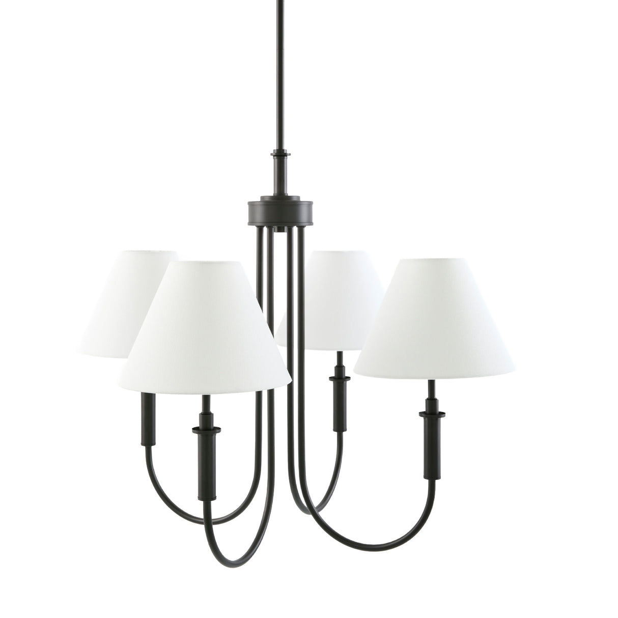 Modern European furniture - White Linen 4-Light Chandelier - www.oroa.com | Oroa.com