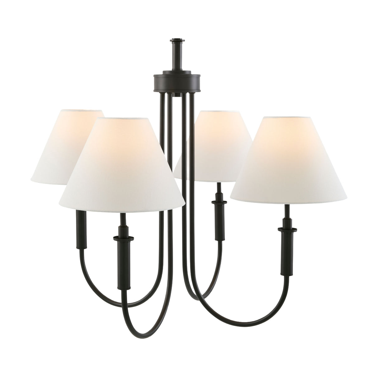 Modern European furniture - White Linen 4-Light Chandelier - www.oroa.com | Oroa.com
