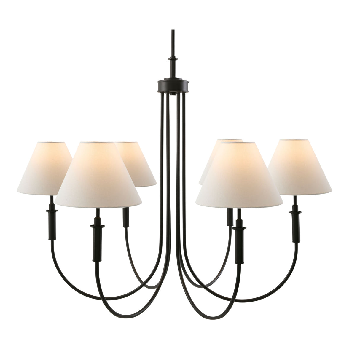 Modern European furniture - White Linen 6-Light Chandelier - www.oroa.com | Oroa.com