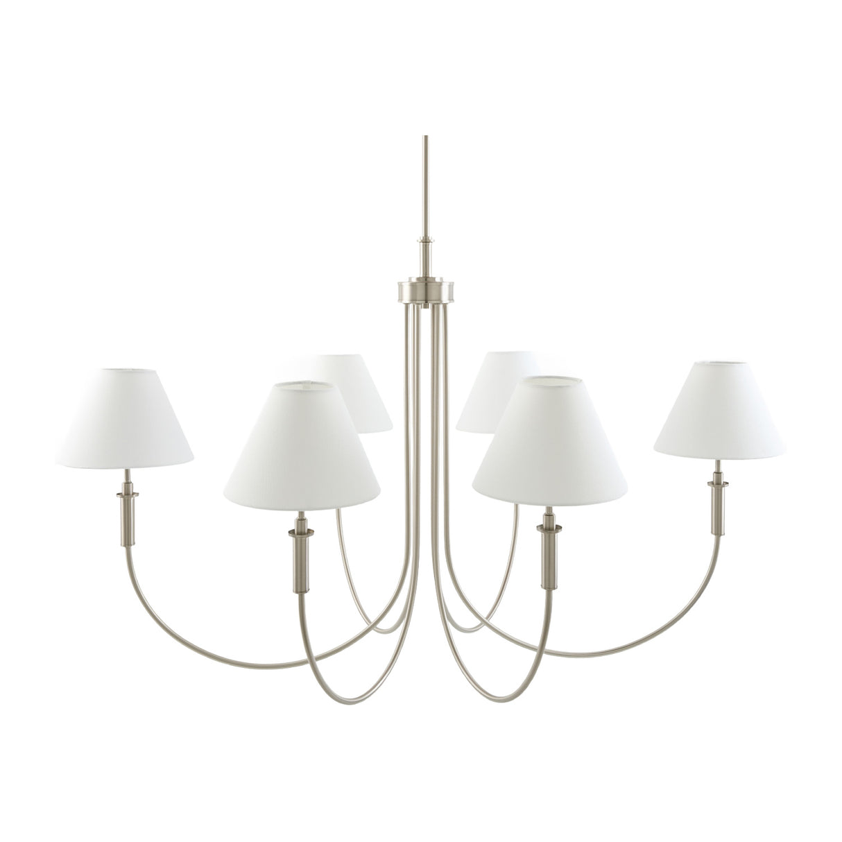 Modern European furniture - Linen Shade 6-Light Chandelier - www.oroa.com | Oroa.com