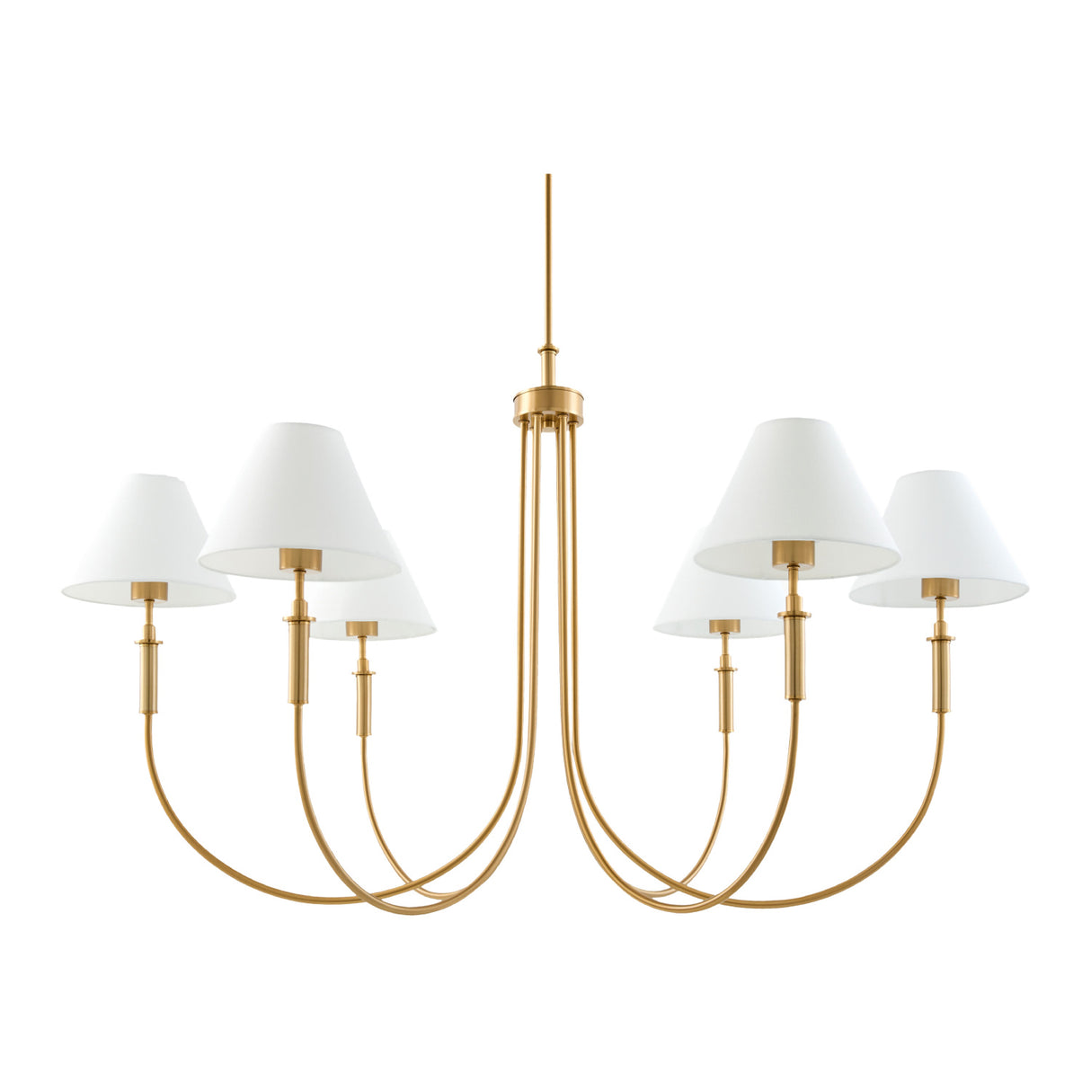 Modern European furniture - Linen Shade 6-Light Chandelier - www.oroa.com | Oroa.com