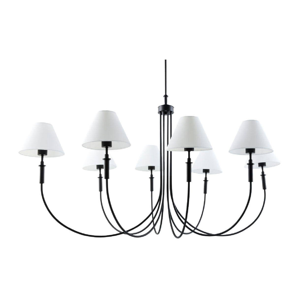 Modern European furniture - Linen Shade 8-Light Chandelier - www.oroa.com | Oroa.com
