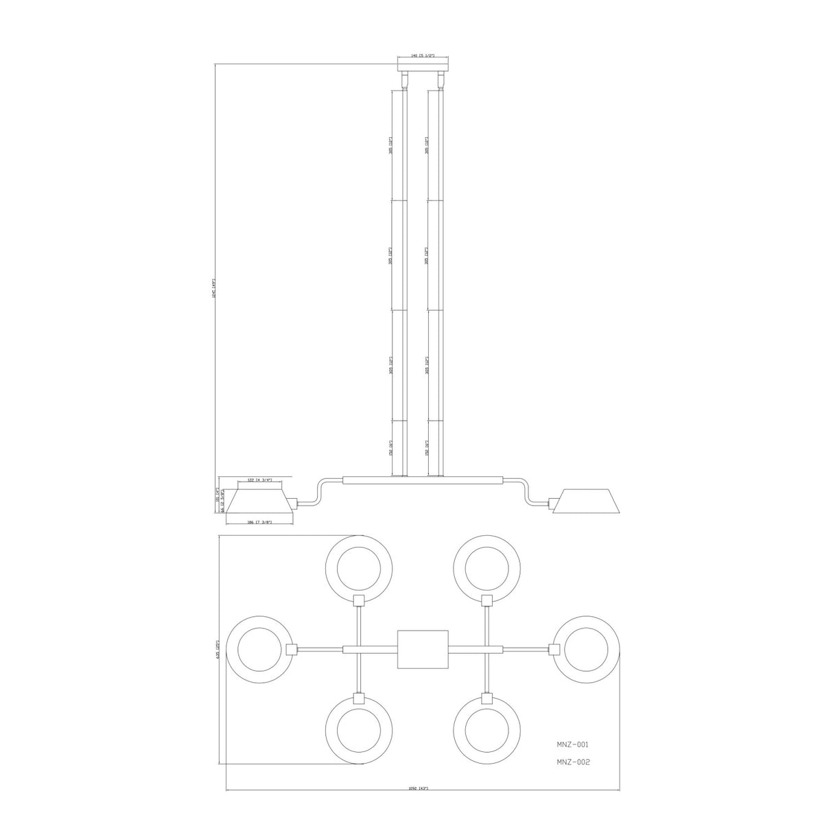 Metal Shade 6-Light Chandelier | Oroa.com