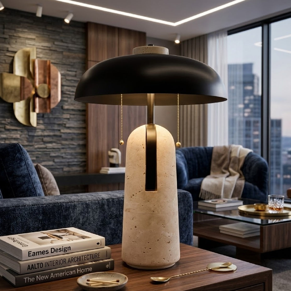 Black Brass Accent Table Lamp | Oroa.com