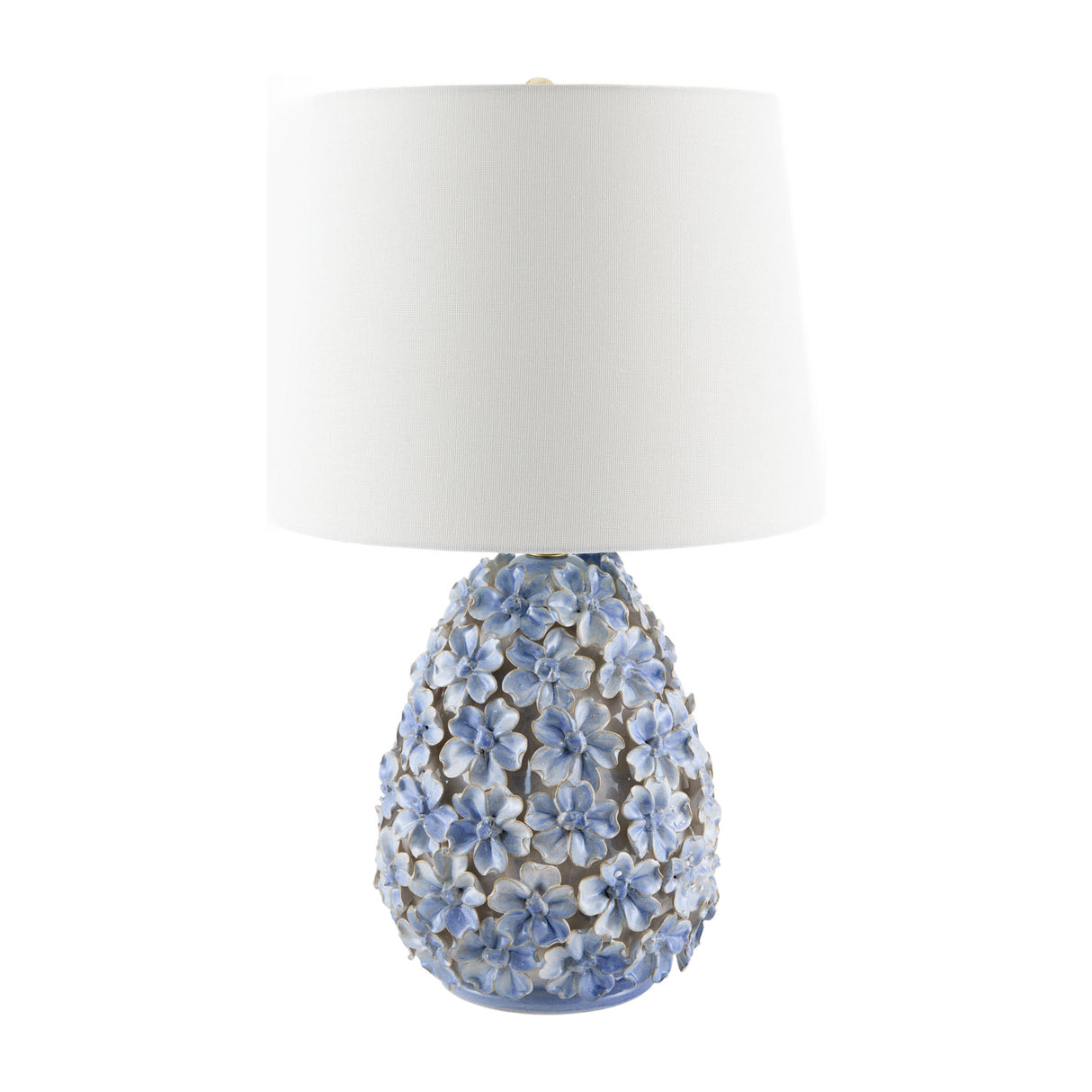 Modern European furniture - Blue Floral Ceramic Table Lamp - www.oroa.com | Oroa.com