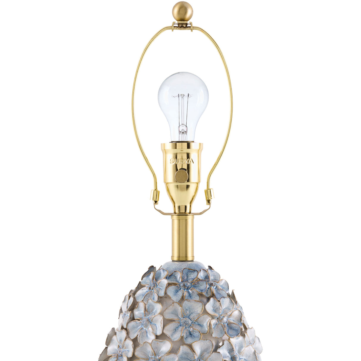 Modern European furniture - Blue Floral Ceramic Table Lamp - www.oroa.com | Oroa.com