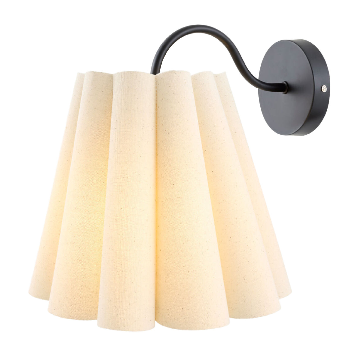Modern European furniture - Pleated Cream Linen Wall Lamp - www.oroa.com | Oroa.com