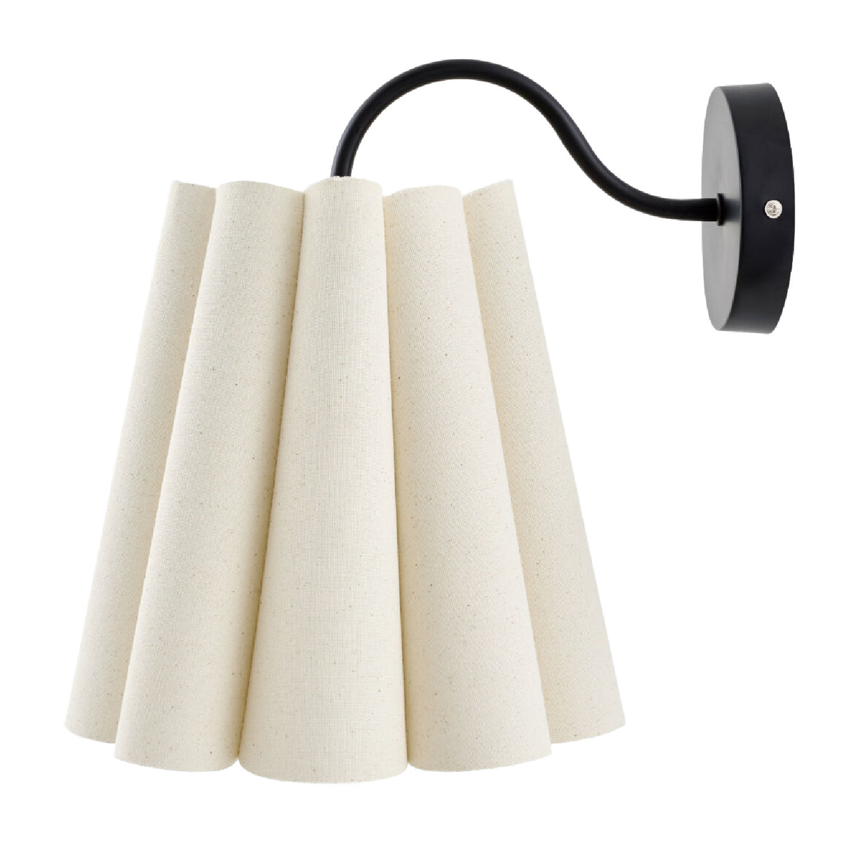 Modern European furniture - Pleated Cream Linen Wall Lamp - www.oroa.com | Oroa.com