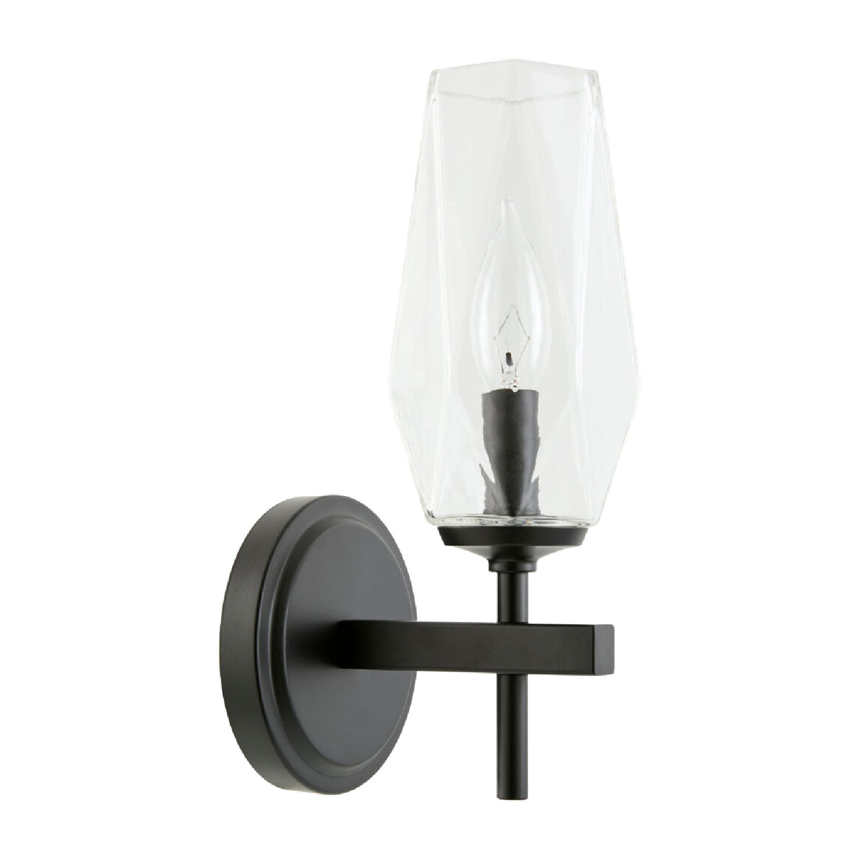 Modern European furniture - Faceted Clear Glass Wall Lamp - www.oroa.com | Oroa.com