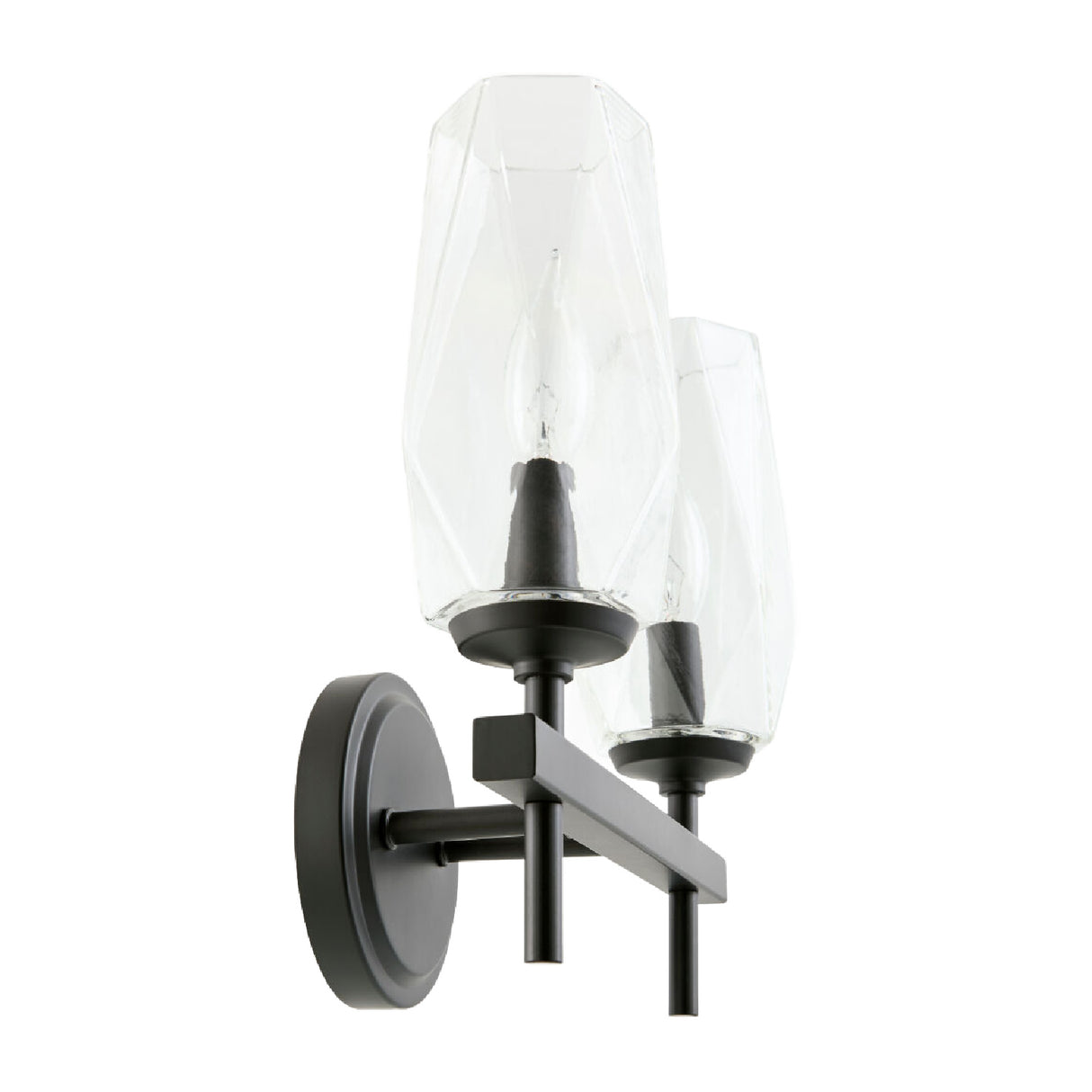 Modern European furniture - Faceted Clear Glass Wall Lamp - www.oroa.com | Oroa.com