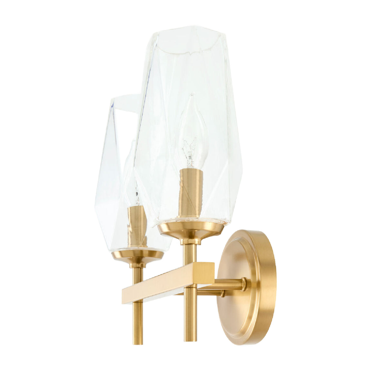 Modern European furniture - Faceted Clear Glass Wall Lamp - www.oroa.com | Oroa.com