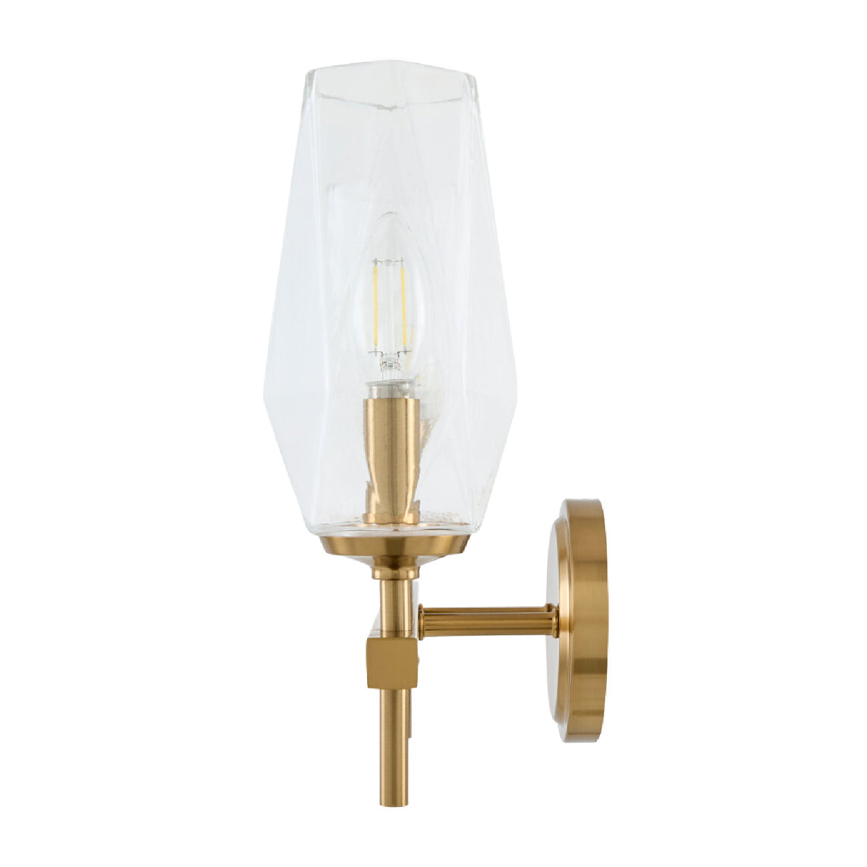 Modern European furniture - Faceted Clear Glass Wall Lamp - www.oroa.com | Oroa.com