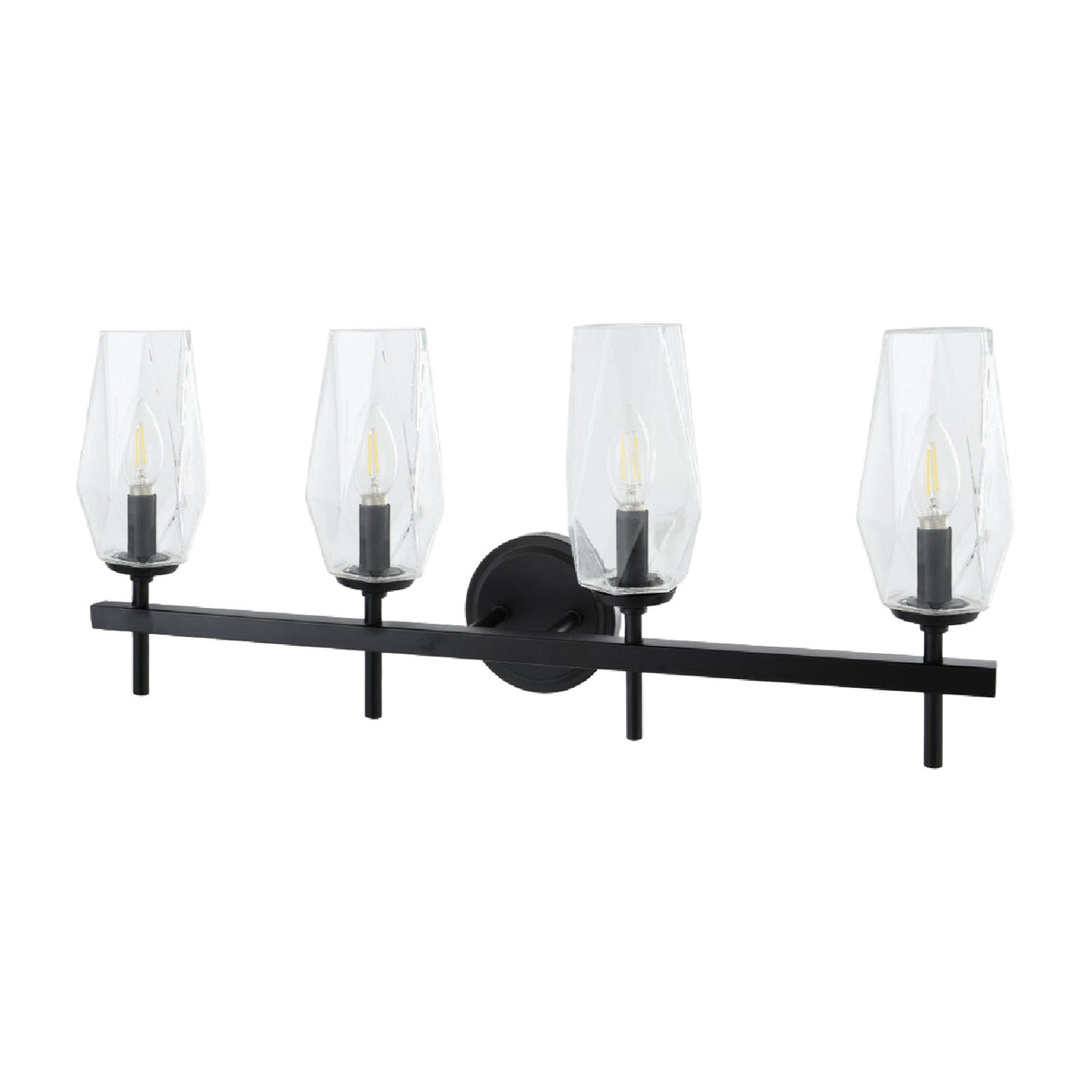 Modern European furniture - Faceted Clear Glass Wall Lamp - www.oroa.com | Oroa.com