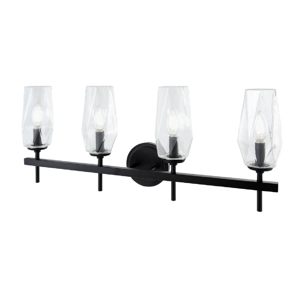 Modern European furniture - Faceted Clear Glass Wall Lamp - www.oroa.com | Oroa.com