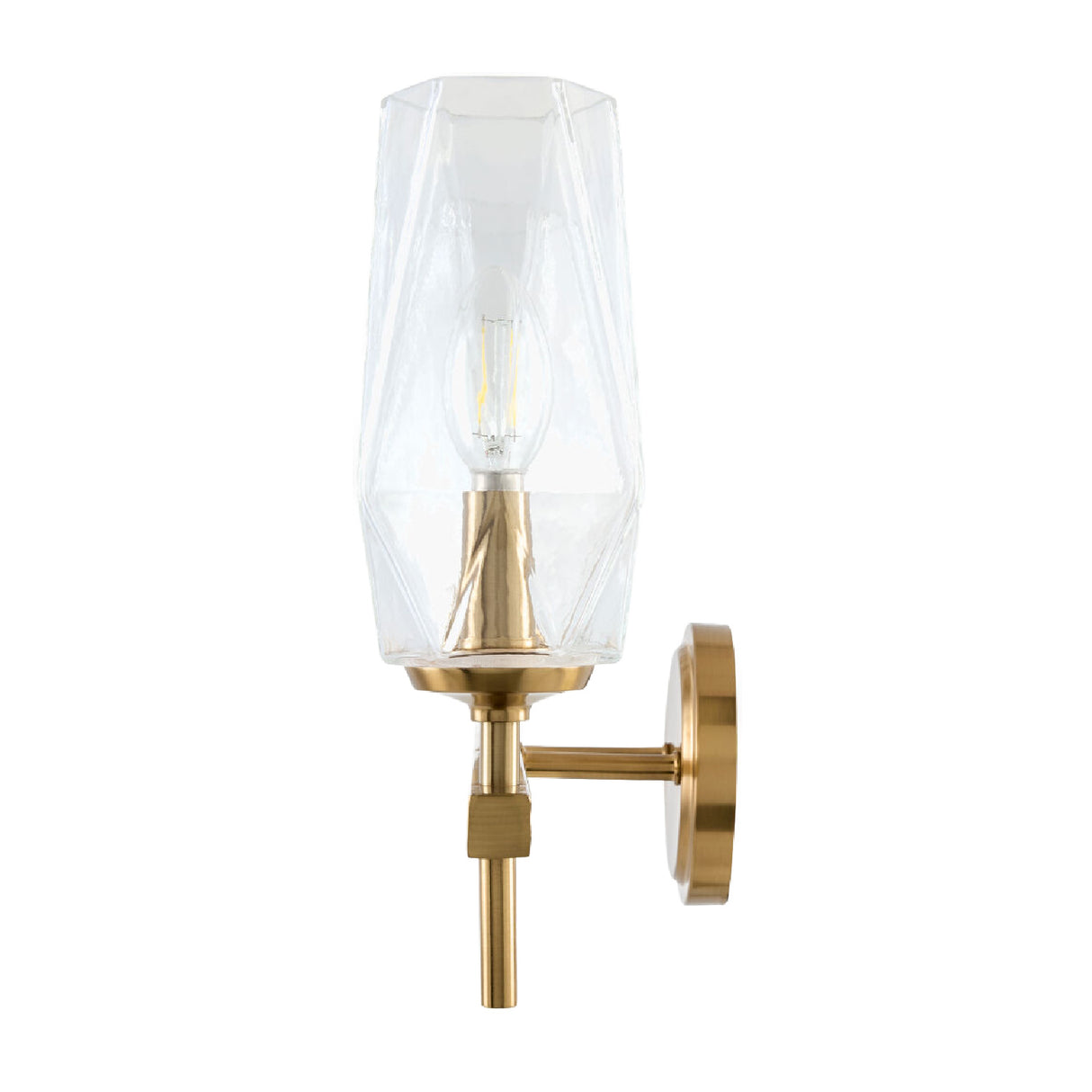 Modern European furniture - Faceted Clear Glass Wall Lamp - www.oroa.com | Oroa.com