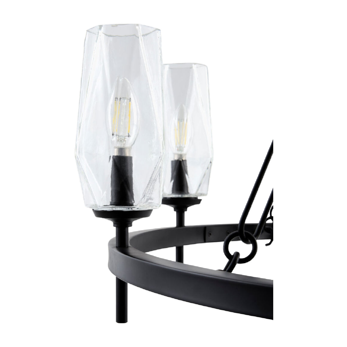 Modern European furniture - Faceted Clear Glass Chandelier - www.oroa.com | Oroa.com