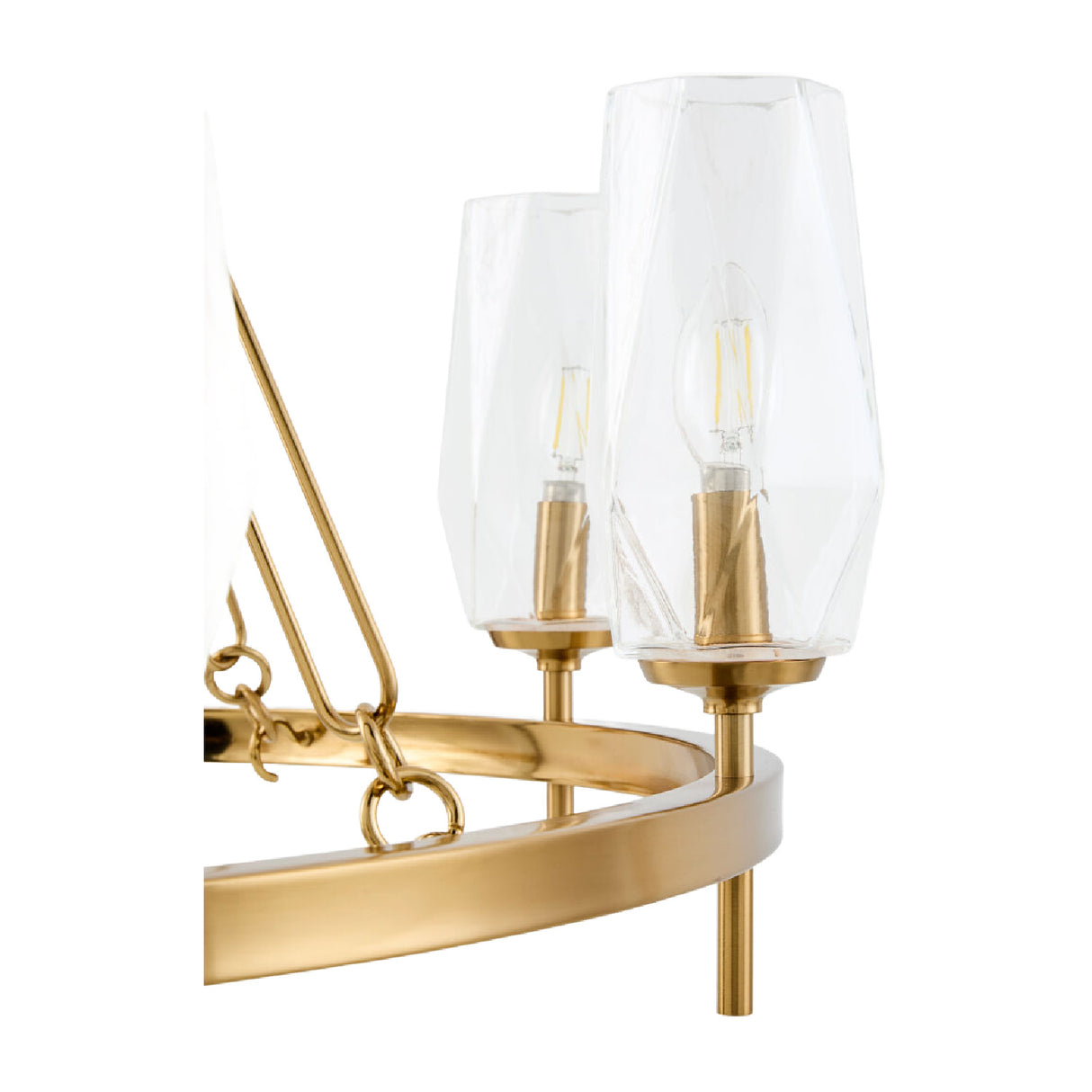 Modern European furniture - Faceted Clear Glass Chandelier - www.oroa.com | Oroa.com