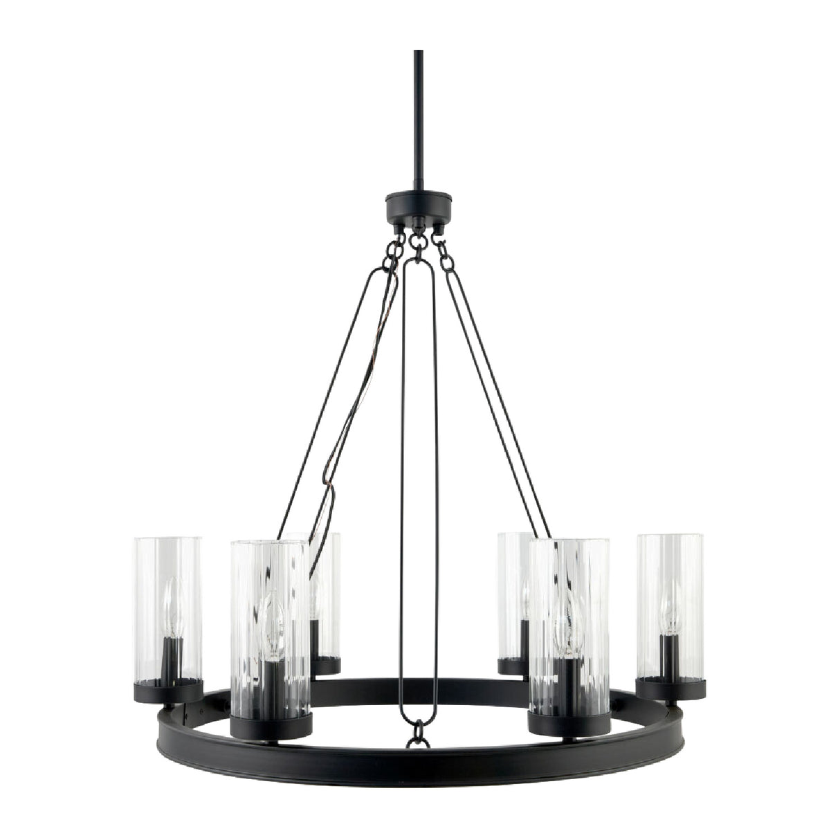 Modern European furniture - Cylindrical Glass 8-Light Chandelier S - www.oroa.com | Oroa.com