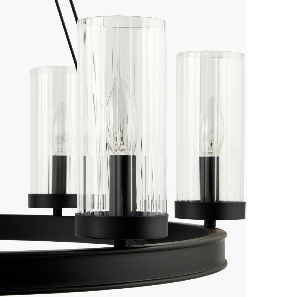 Modern European furniture - Cylindrical Glass 8-Light Chandelier S - www.oroa.com | Oroa.com