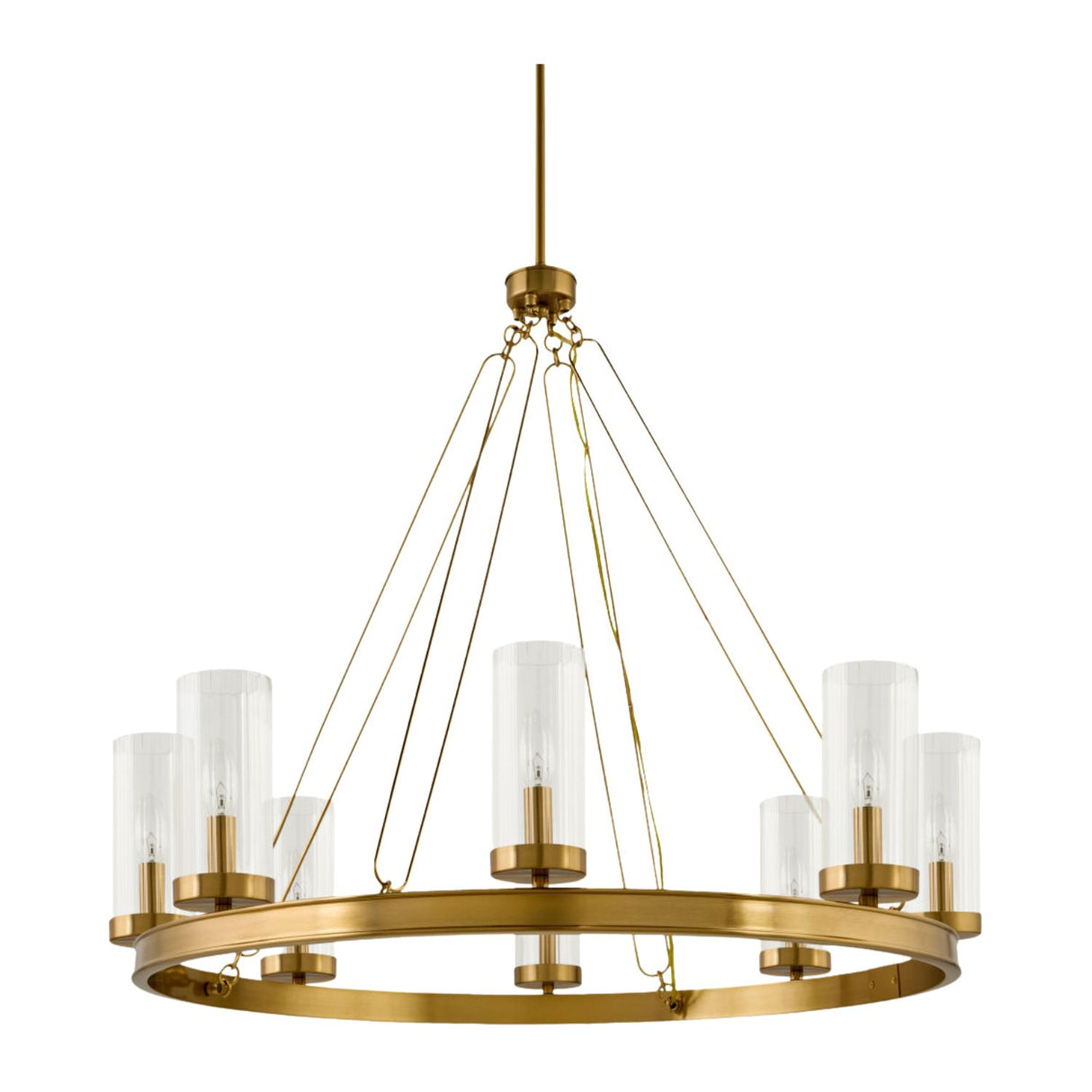 Modern European furniture - Cylindrical Glass 8-Light Chandelier L - www.oroa.com | Oroa.com