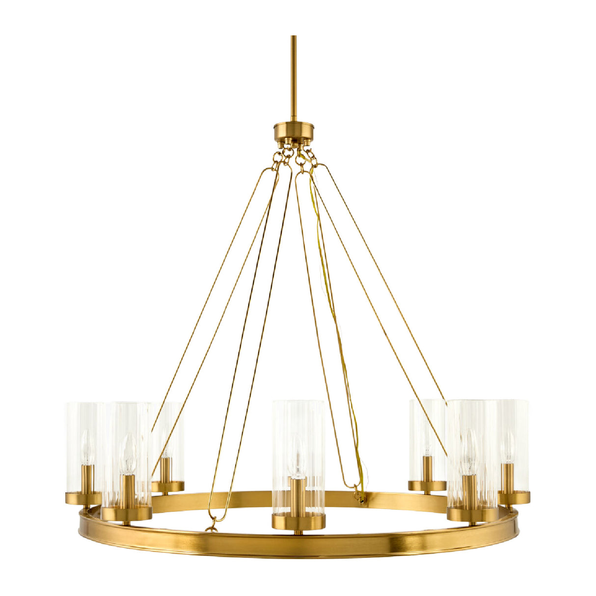 Modern European furniture - Cylindrical Glass 8-Light Chandelier L - www.oroa.com | Oroa.com