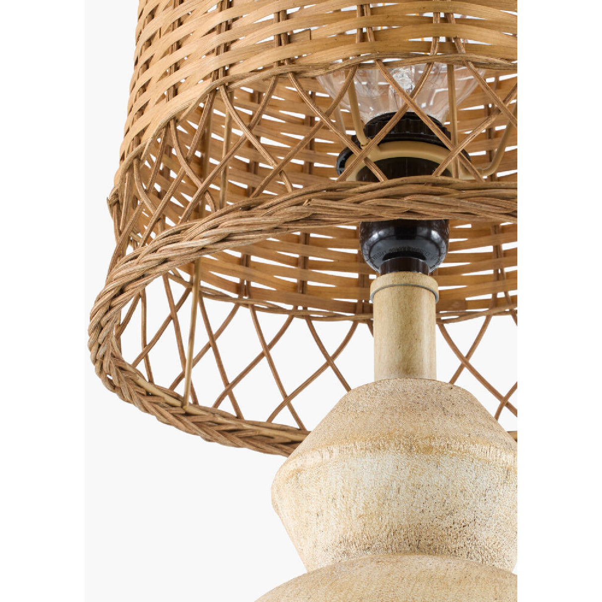 Modern European furniture - Brown Rattan Accent Table Lamps (2) - www.oroa.com | Oroa.com
