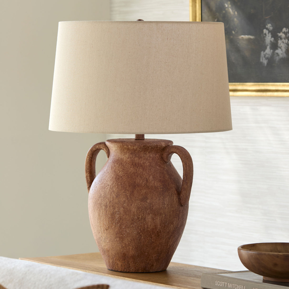 Modern European furniture - Red Ceramic Accent Table Lamp - www.oroa.com | Oroa.com