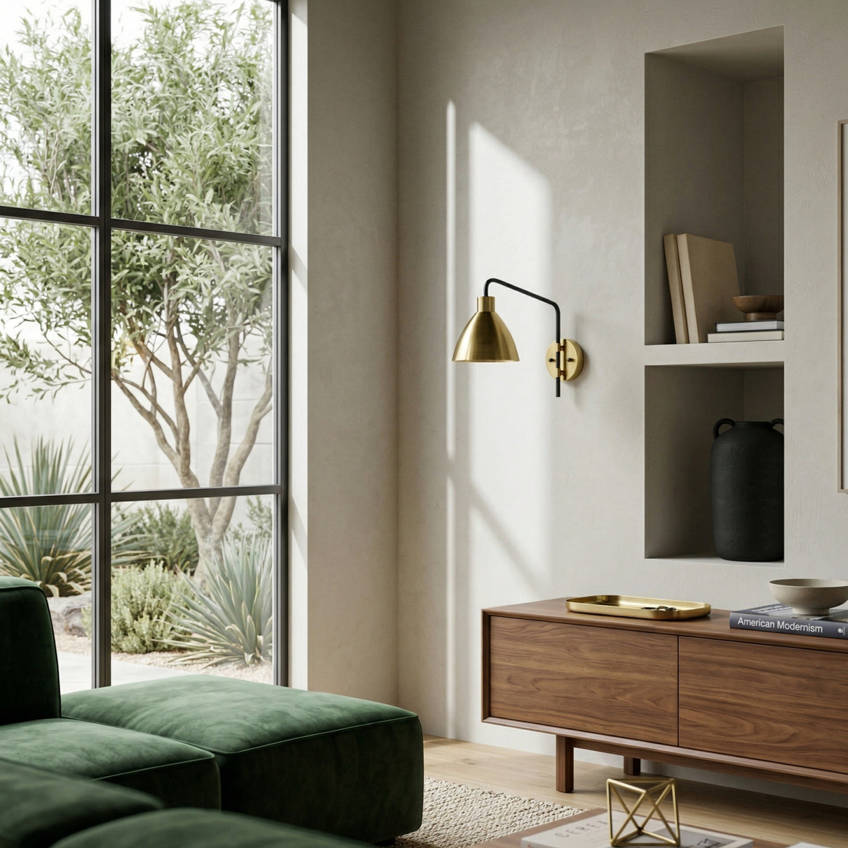 Modern European furniture - Gold Shade Wall Lamp - www.oroa.com | Oroa.com