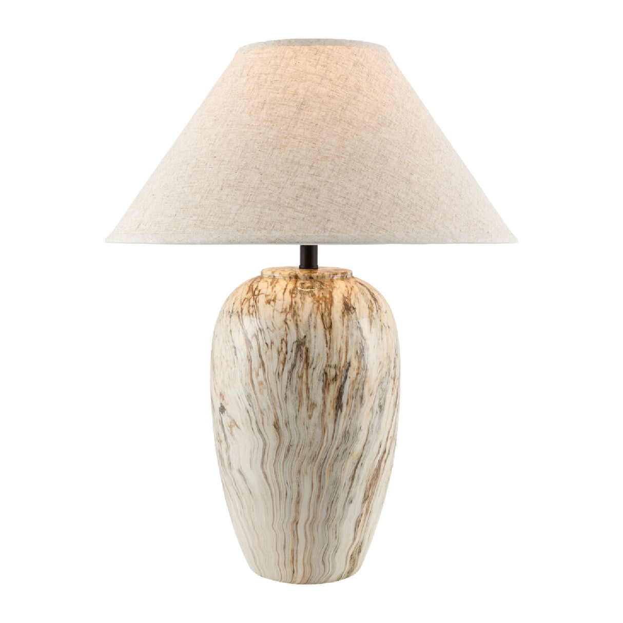 Modern European furniture - Glazed Brown Ceramic Table Lamp - www.oroa.com | Oroa.com