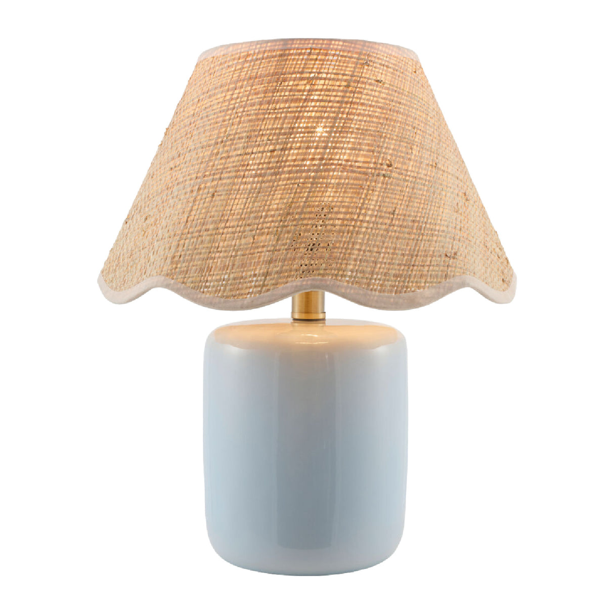 Modern European furniture - Scalloped Edge Seagrass Table Lamp - www.oroa.com | Oroa.com