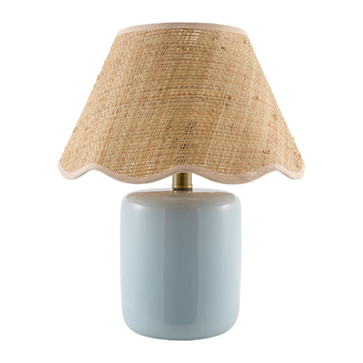 Modern European furniture - Scalloped Edge Seagrass Table Lamp - www.oroa.com | Oroa.com