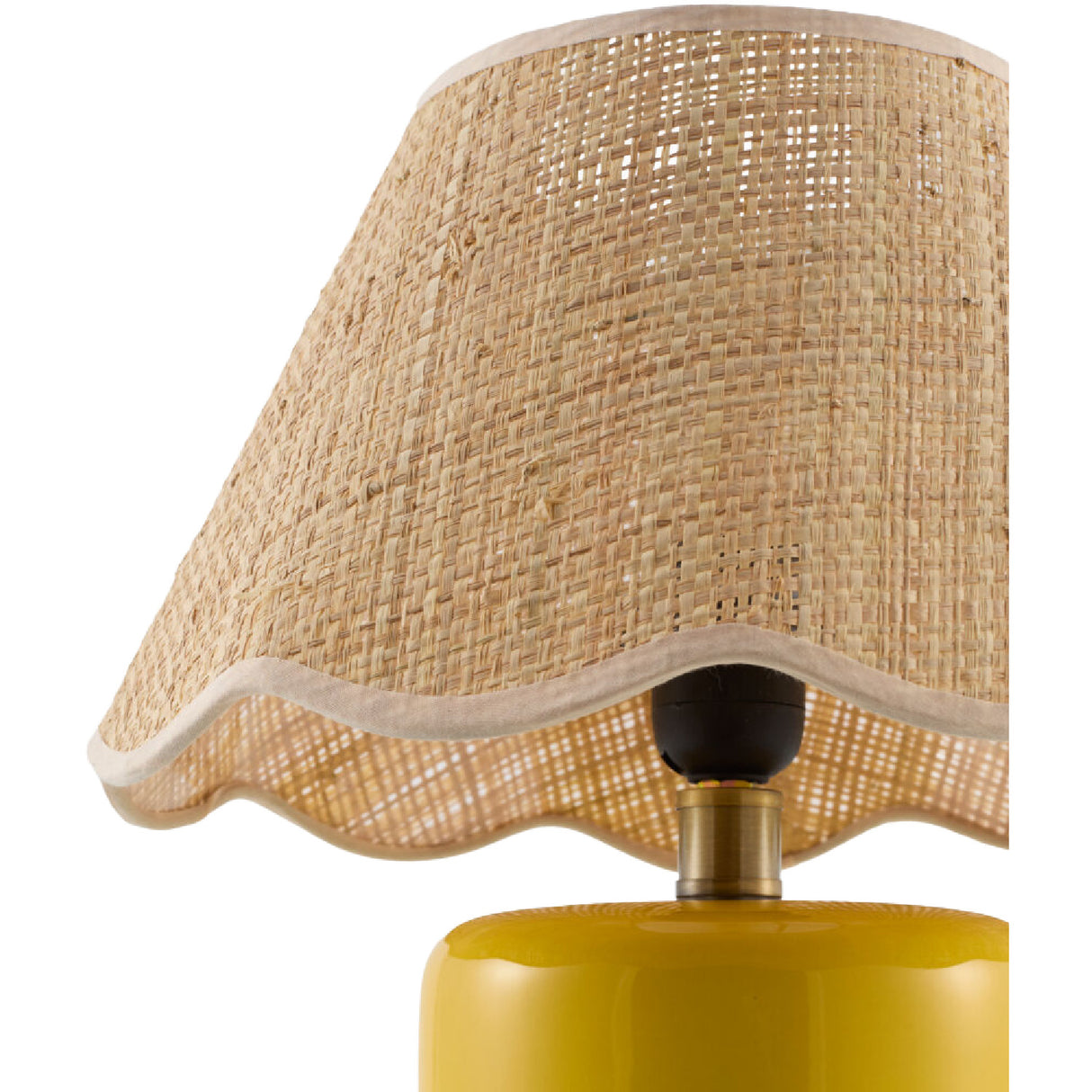Modern European furniture - Scalloped Edge Seagrass Table Lamp - www.oroa.com | Oroa.com