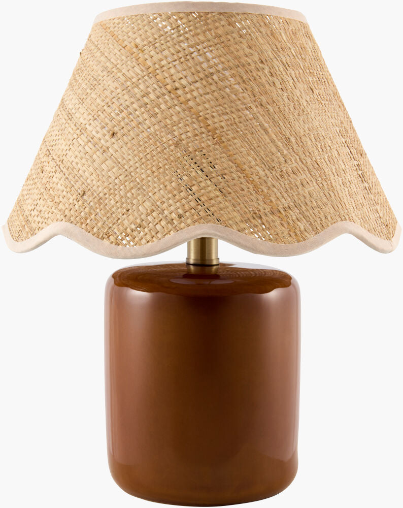 Scalloped Edge Seagrass Table Lamp | Oroa.com