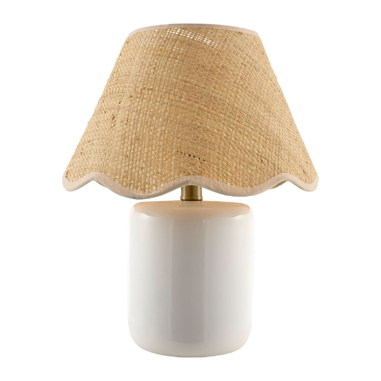 Modern European furniture - Scalloped Edge Seagrass Table Lamp - www.oroa.com | Oroa.com