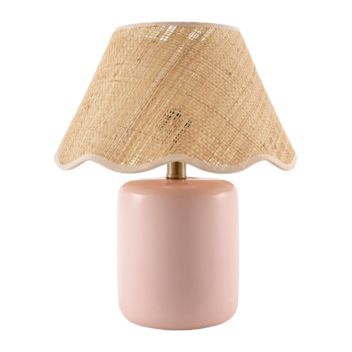 Modern European furniture - Scalloped Edge Seagrass Table Lamp - www.oroa.com | Oroa.com