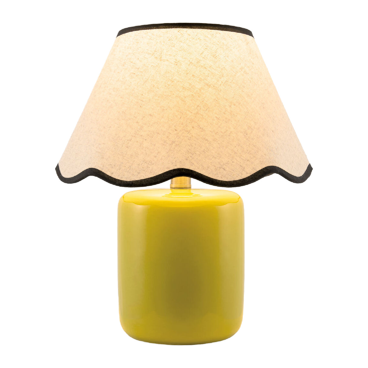Modern European furniture - Scalloped Linen Ceramic Table Lamp - www.oroa.com | Oroa.com
